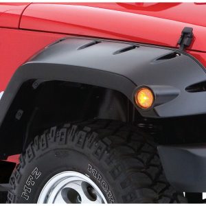 Bushwacker 10035-07 Black Jeep Cutout Style Textured Finish Front ...