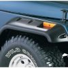 Bushwacker 10035-07 Black Jeep Cutout Style Textured Finish Front Fender Flares for 1984-2001 Jeep Cherokee 4-Door; 1986-1992 Comanche