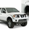 Bushwacker 71906-02 Black Boss Pocket/Rivet Style Smooth Finish 4-Piece Fender Flare Set for 2006-2014 Nissan Frontier w/58.6\" Bed
