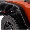 Bushwacker 10050-07 Black Jeep Flat Style Textured Finish Rear Fender Flares for 2007-2018 Jeep Wrangler JK Unlimited 4-Door